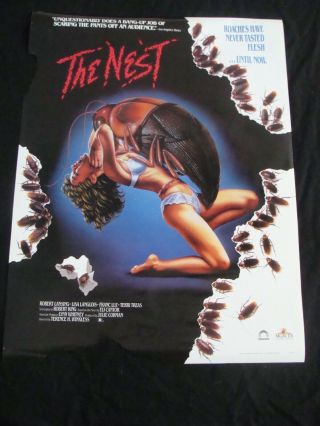 THE NEST movie poster LISA LANGLOIS crazy 80s horror video store promo 2