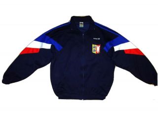 Vintage Adidas Trefoil Track Suit Top Jacket Navy Blue D7 L/xl