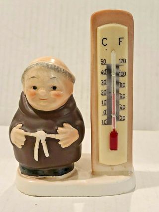 Vintage Goebel Friar Tuck Thermometer Monk - 1956 Germany - Rare