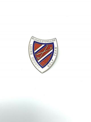 Lovely Heavy Vintage C1964 Sterling Silver 925 Ladies Golf Badge Brooch 10g 372