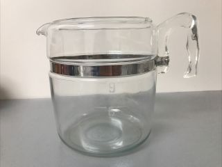 Vintage Pyrex Flameware Glass Percolator Coffee Pot 7759 B No Lid 9 Cup Pot