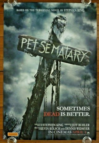 Pet Sematary 2019 Australia Advance One Sheet Horror Movie Poster