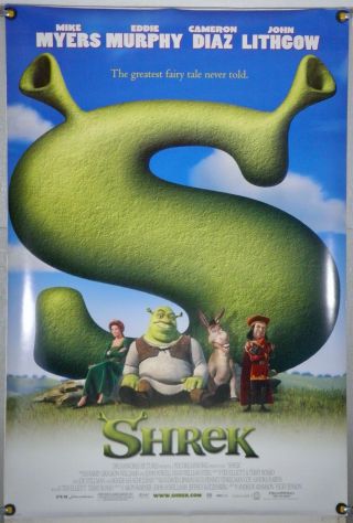Shrek Ds Rolled Orig 1sh Movie Poster Mike Myers Cameron Diaz Eddie Murphy 2001