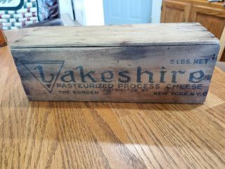 Vintage Lakeshire 5lb.  Wooden Cheese Box