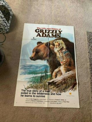 The Life And Times Of Grizzly Adams Movie One Sheet Poster.  Dan Haggerty 1974
