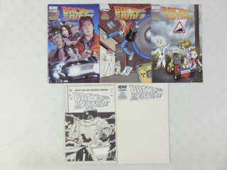 Back To The Future 1 Comic Set Of 5 Variant Covers Stories Doc & Marty