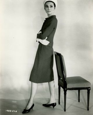 Audrey Hepburn in Givenchy Suit Vintage 1963 Charade Rare Fashion Photograph 2