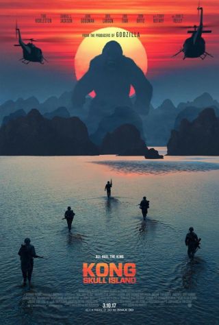 Kong Skull Island Movie Poster 2 Sided Final 27x40 Tom Hiddleston