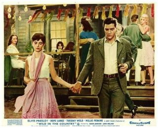 Wild In The Country Lobby Card Elvis Presley Holds Coke Millie Perkins