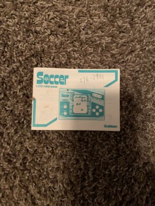 Gakken Electronic Handheld LCD Card Game & Watch Soccer Football Vintage 1980’s 3