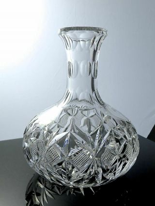 Vintage Abp American Brilliant Period Hawkes Cut Glass Carafe Decanter Signed