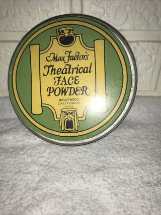 Vintage Max Factor Theatrical Face Powder Tin