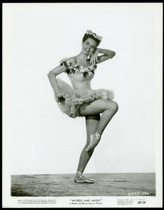 Cyd Charisse In Ballerina Tutu Vtg 1948 Leggy Photo " Words And Music "