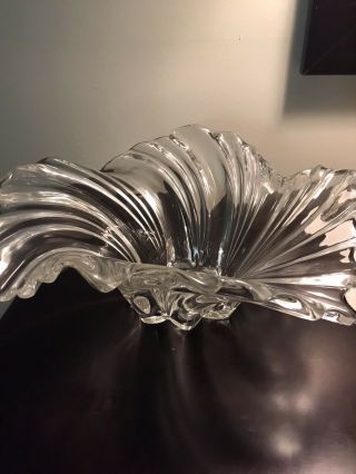 Belle Epoque By Mikasa Lg.  Clear Glass Swirl Form Bowl Flair 12 1/2 " Centerpiece