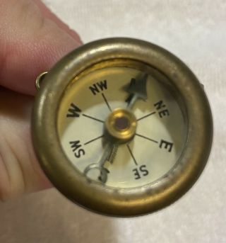 Vintage Marbles Gladstone Mich.  Compass Hiking Camping Hunting Outdoor Equipment