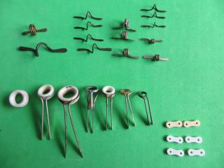 Vintage Selection Of Fishing Rod Top Eye Tip Rings,  Guides,  Parts - Repairs