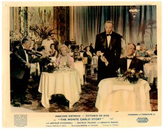The Monte Carlo Story Lobby Card Marlene Dietrich Vittorio Di Sica 1956