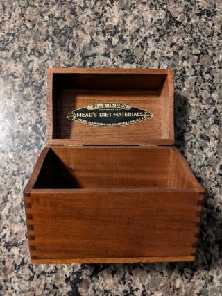 Vintage Wooden File Box - Mead 