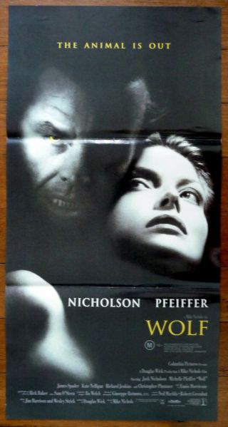 Wolf 1994 Australian Daybill Horror Movie Poster Jack Nicholson