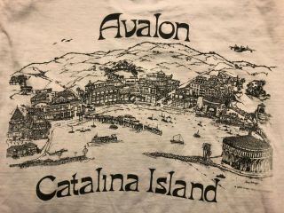 70s Vtg M - L 1979 Avalon Catalina Island T Shirt California Souvenir Los Angeles