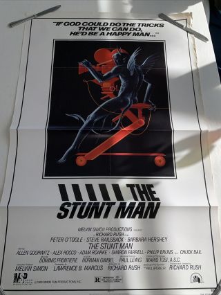 Vintage One Sheet Movie Poster For The Stunt Man,  1980