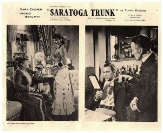 Saratoga Trunk Lobby Card Ingrid Bergman Gary Cooper Scenes Montage