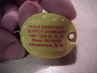 Vintage Advertising Keychain/tape Measure Hale Co.  - Albuquerque,  Mexico Nm