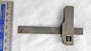 Vintage User Made Adjustable 4 " Engineers Precision Square Old Tool