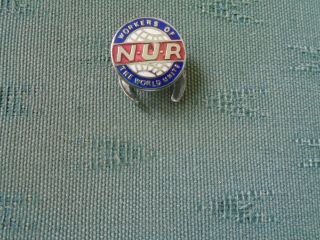 Vintage Nur - National Union Of Railwaymen - Trade Union Enamel Lapel Badge