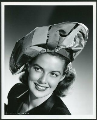 Janis Carter In Stylish Floppy Hat 1940s Portrait Photo By Ned Scott