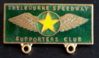 Vintage Enamel Speedway Badge Shelbourne Supporters Club - Dublin / Ireland -
