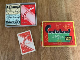 Vintage Contraband Card Game By Pepys Complete With Rules,  Box 1960s
