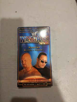 Wrestle Mania X - Seven Astrodome 2001 Vintage Vhs Tape Wf Wwf Wwe Houston