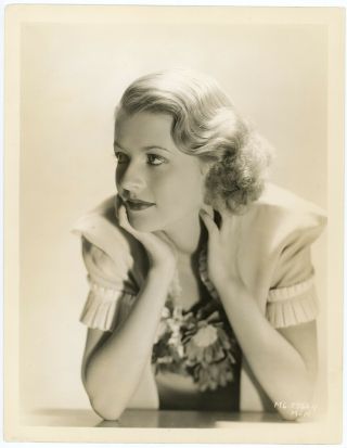 Actress & Westinghouse Tv Model Betty Furness Vintage 1930s Photograph