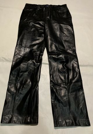 Ann Taylor Women’s Vintage Black 100 Leather Pants Size 10