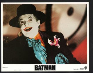 ✨still 1989 Authentic " Batman " 11x14 Lobby Card Jack Nicholson Smile " Joker "