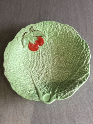 Vintage Crown Devon Green Lettuce Leaf And Tomato Salad Dish / Bowl.  No.  72