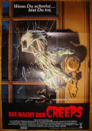 Night Of The Creeps - Fred Dekker - Undead - Zombies - Art By Larkin - German (24x33 Inch)