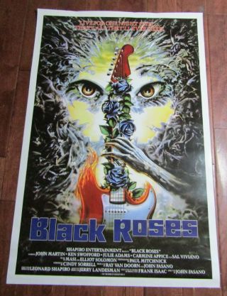 1987 Black Roses 27x41 " 1 - Sh Movie Poster Fvf 7.  0 John Martin,  Ken Swofford