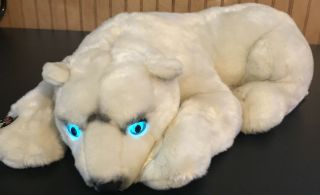 Vintage Stars In The Wild Polar Bear Plush Sounds Light Up Eyes 2001