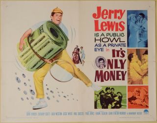 1962 Its Only Money 22x28 Movie Poster Jerry Lewis Joan Obrien Comedy