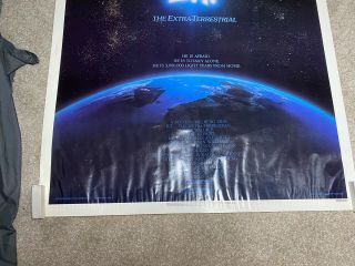 1982 E.  T.  The Extra - Terrestrial Movie Poster 27X41 One Sheet ET 2