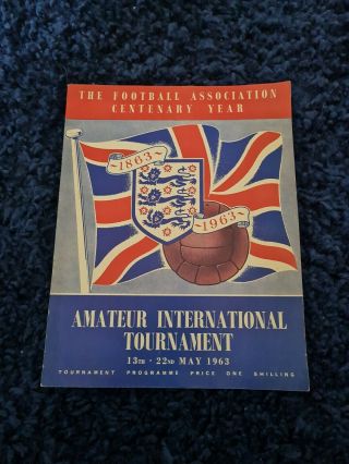 Vintage Football Programme Amateur Internatioal Tournament Groups 13th - 22nd.