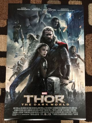 Thor The Dark World Movie Poster 27x40 Double Sided U.  S.  Final 2013