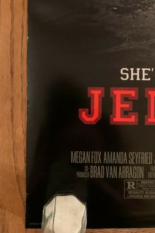 JENNIFER ' S BODY (2009) Poster 27x40 DS Rare Megan Fox HORROR 2
