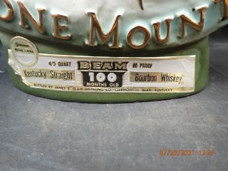 Vtg 1974 Jim Beam Decanter - Stone Mountain GA Monument of the South 2
