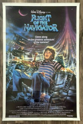Flight Of The Navigator - Walt Disney 1986 Folded One Sheet Movie Poster 27x41 "