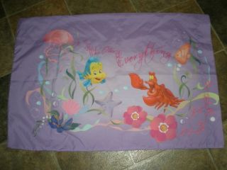 Disney The Little Mermaid Special Edition 2 Sided Pillowcase Ariel Vintage