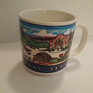 Rare 1987 Vintage Texas Coffee Mug,  Stakes Trading Co.  Texas Graphics