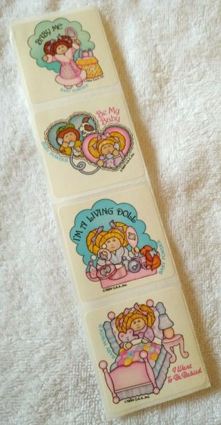 Vintage 80s Stickers Scratch Sniff Baby Powder Scent Cabbage Patch Kid Diamond